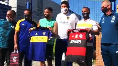 Gabigol y Flamengo visitaron La Bombonera