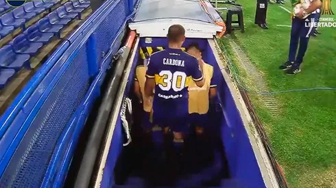 Pura euforia: la arenga de los jugadores de Boca cuando entraron al túnel luego del triunfo