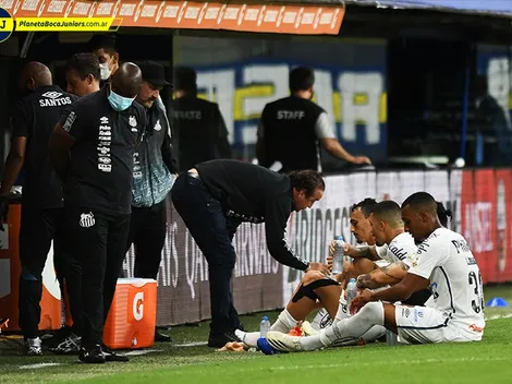 El DT de Santos reclamó el penal y dijo: “Este empate es favorable a Boca”