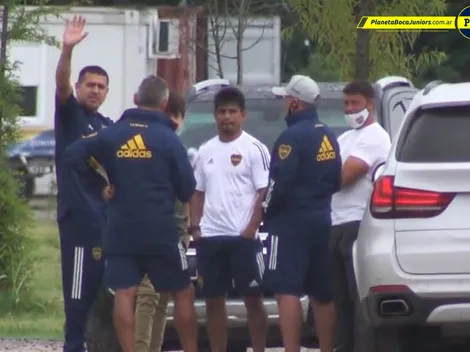 Video: Riquelme apareció en el predio de Boca en Ezeiza