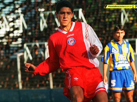 Joya inédita: un golazo de tiro libre de Riquelme en las inferiores de Argentinos