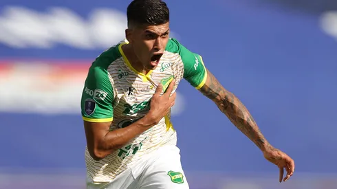 Soccer Football – Copa Sudamericana – Final – Lanus v Defensa y Justicia – Estadio Mario A. Kempes, Cordoba, Argentina – January 23, 2021 Defensa y Justicia's Adonis Frias celebrates scoring their first goal Pool via REUTERS/Nico Aguilera