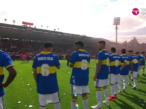 La publicación de Rojo luego del homenaje del plantel de Boca