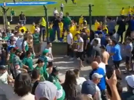 VIDEO | Incidentes en la previa: piñas entre los hinchas de Sarmiento y Boca