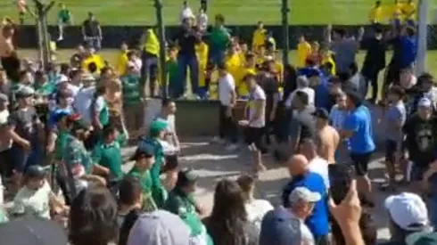 VIDEO | Incidentes en la previa: piñas entre los hinchas de Sarmiento y Boca