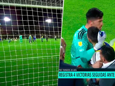 VIDEO | Tremendo: un hincha se metió en la cancha para abrazar a Rossi y fue derribado por la seguridad