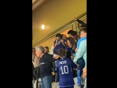 VIDEO | El festejo íntimo de la familia de Messi en la cancha tras el triunfo vs. México