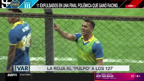 VIDEO | El motivo de la expulsión al Pulpo González: sus gestos a los hinchas de Racing
