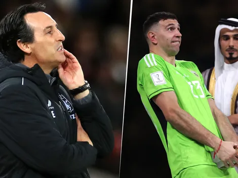 La advertencia de Emery al Dibu Martínez por sus festejos: "Vamos a hablar"