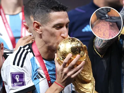 Lo festejó con todo: el tatuaje gigante que se hizo Di María por el Mundial