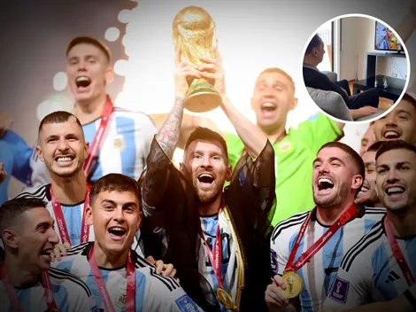 Revelaron una foto de Bilardo viendo a Messi con la Copa del Mundo: "Estoy llorando"