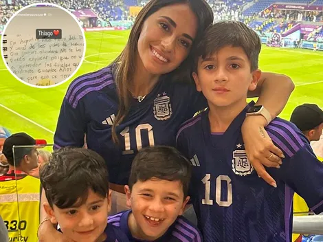 Lo escribió Thiago Messi, lo reveló Antonela y se emocionaron todos: "Muchachos..."