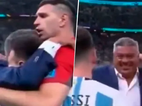 Video viral: la confianzuda frase del Dibu Martínez a Tapia que explotó en las redes