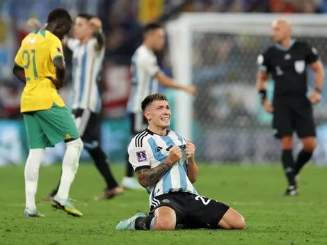 No se vio: el gran gesto de Lisandro Martínez con Messi en los festejos