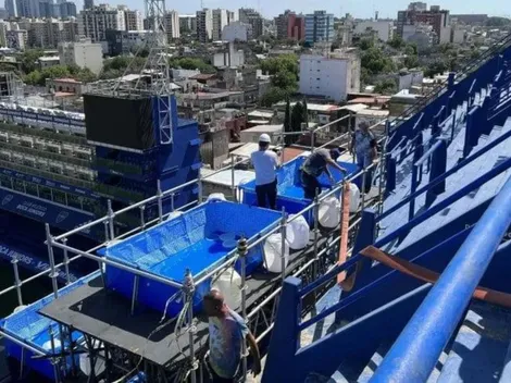 Se supo: por qué hay piletas en las obras en La Bombonera