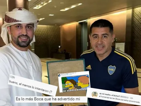 Viral: un jeque árabe le hizo un regalo especial a Riquelme, pero con un error