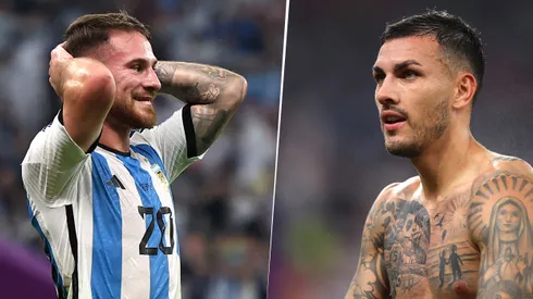 Los mensajes en redes de Paredes y Mac Allister. Foto: Getty