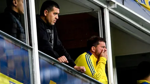 Herrón y Román en La Bombonera. Foto: Getty.