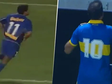 Iguales: Carreño recreó un recordado gol a River en el Superclásico del Senior