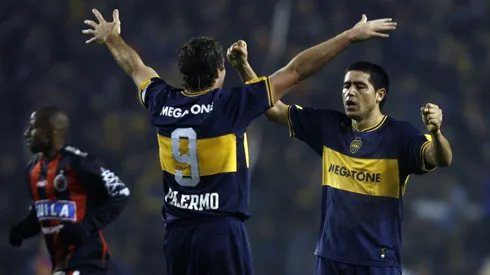 Los dos máximos ídolos de Boca, juntos. Foto: Prensa CABJ.
