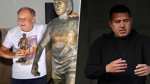 La respuesta de Mouzo a la invitación de Riquelme. Foto: Boca Oficial/Getty