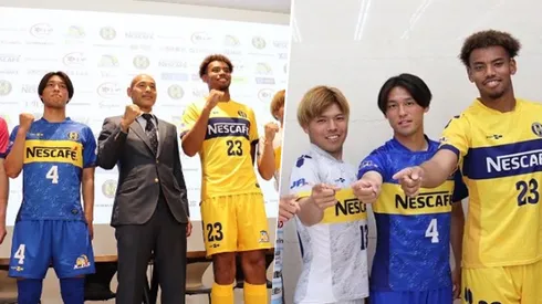 Las nuevas camisetas del club presidido por Takahara. Foto: Instagram OkinawaSV