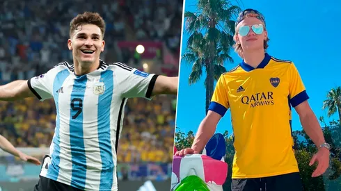 Haaland le habló de Boca a Julián Álvarez (Getty)