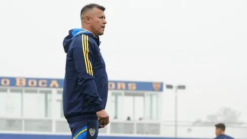 Jorge Almirón en el Predio de Ezeiza. (Prensa CABJ)