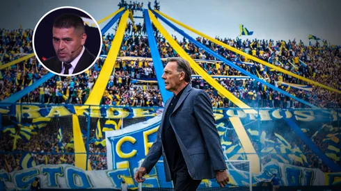 El llamado de Russo a Riquelme. Foto: Central Oficial/Getty