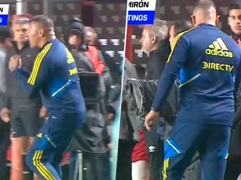 VIDEO | No se vio: el gesto de dos referentes con Almirón en el gol de Boca
