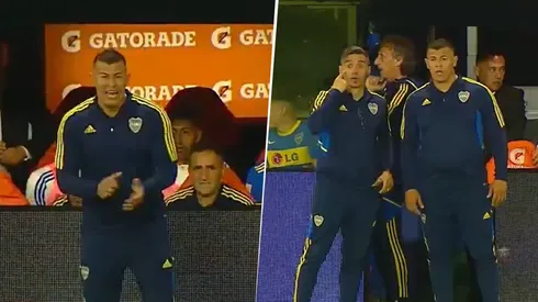 Almirón, atento en La Bombonera. Foto: Captura