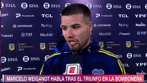 Weigandt habló sobre la relación entre el plantel y Almirón. Foto: Captura