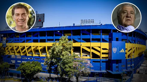 Reunión entre Ameal y Santilli por la Bombonera 360. Foto: Getty