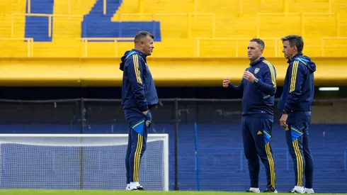 Jorge Almirón, en la Bombonera. (Prensa CABJ)