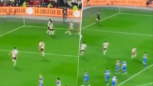 El polémico gesto de Solari a Valentini. Foto: Captura