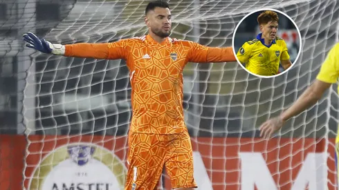 Chiquito Romero y un consejo para Barco. (Prensa CABJ//Getty)