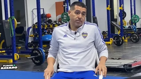 Juan Román Riquelme en la entrevista en el canal Flavio Azzaro