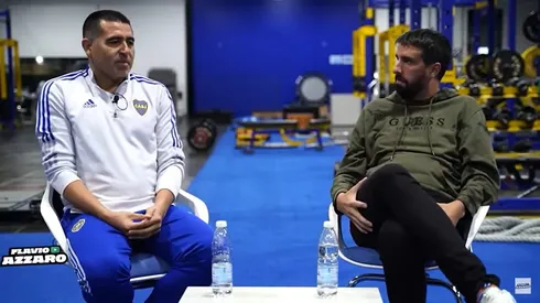 Juan Román Riquelme en la entrevista en el canal Flavio Azzaro