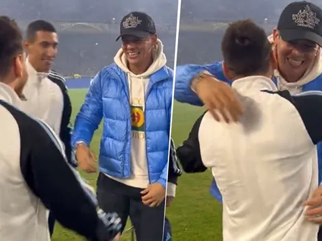 VIDEO | No se vio: así fue el encuentro entre Rojo y Messi en la despedida de Riquelme