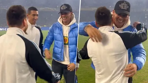 Messi y Rojo, un encuentro de campeones