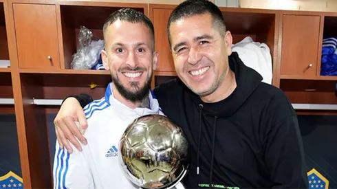 Benedetto y Riquelme, ¿una sociedad que se termina? (Foto: Prensa Boca).