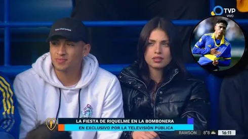 Equi Férnandez junto a su novia