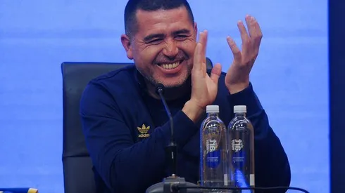 Riquelme en la conferencia de prensa sobre su despedida