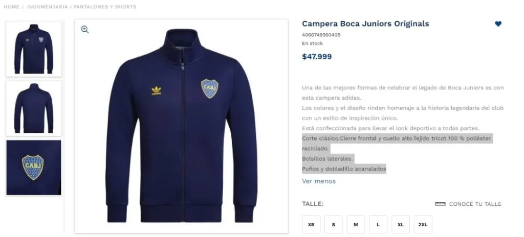 Tienda online de Adidas.
