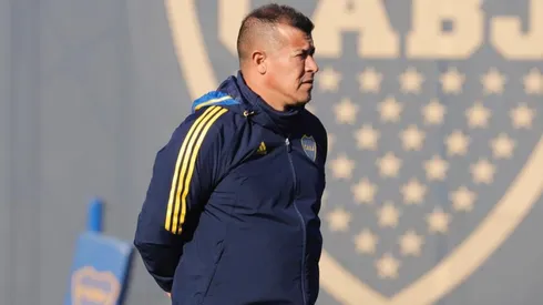 Almirón probó otro once en el entrenamiento. (Getty)