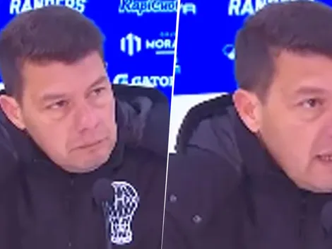 VIDEO | Battaglia se cruzó con un periodista: "¿Querés que esté pateando la mesa?"