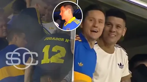 Ander Herrera, en La Bombonera. (Captura ESPN)