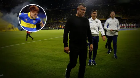 El pedido de Almirón a Barco. Foto: Getty