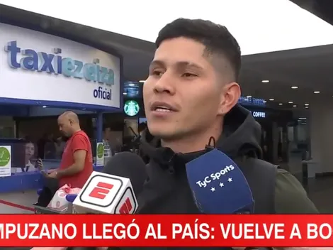 Campuzano llegó a Argentina para volver a sumarse a Boca: "Hablé con Almirón"