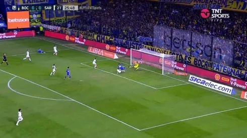 Gol de Merentiel a Sarmiento